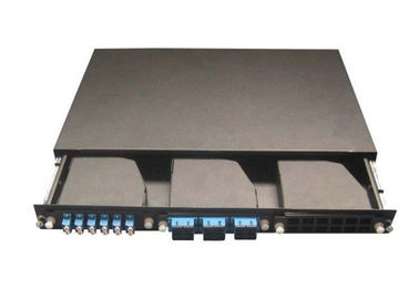 China 19 Inch Network Cable MPO Patch Panel , 3pcs MPO Casstte Module supplier